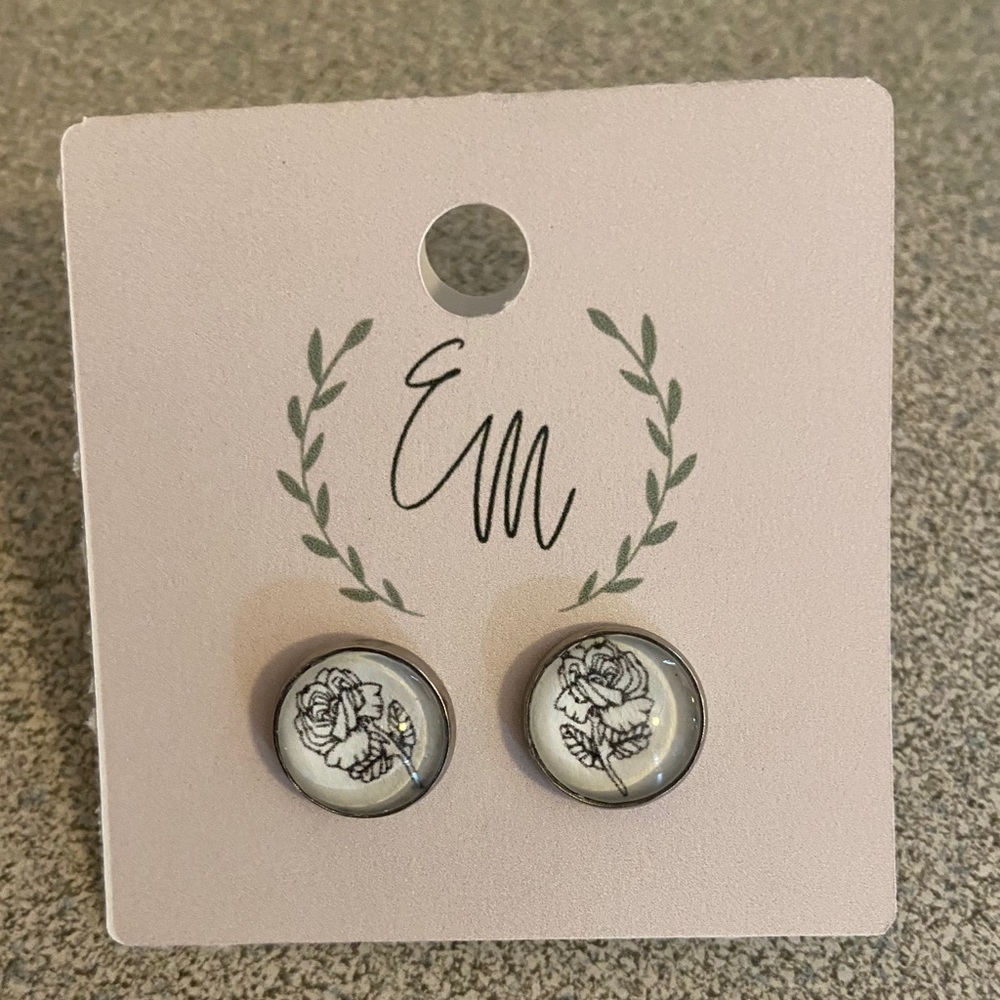 Rose earrings